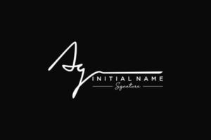 Initial AG signature logo template vector. Hand drawn Calligraphy lettering Vector illustration.