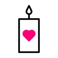 candle icon duotone black pink style valentine illustration vector element and symbol perfect.