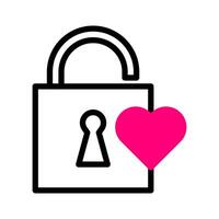 padlock icon duotone black pink style valentine illustration vector element and symbol perfect.