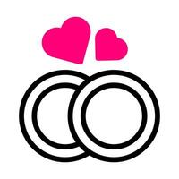 ring icon duotone black pink style valentine illustration vector element and symbol perfect.