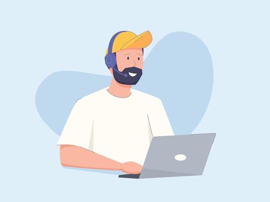 Customer service, call center, hotline, customer support department staff concept