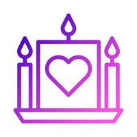 candle icon gradient purple pink style valentine illustration vector element and symbol perfect.