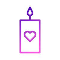 candle icon gradient purple pink style valentine illustration vector element and symbol perfect.