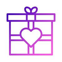 gift icon gradient purple pink style valentine illustration vector element and symbol perfect.