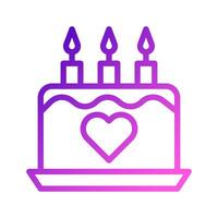 cake icon gradient purple pink style valentine illustration vector element and symbol perfect.