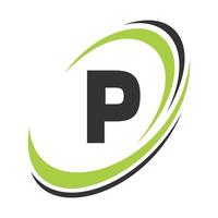 logotipo de la letra p inicial nombre de la empresa diseño de logotipo simple y moderno para la identidad empresarial y empresarial vector
