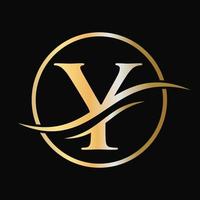 Letter Y Logo Design for business and company identity with luxury concept vector