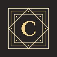 Creative Letter C Logo with Elegant and Stylish Luxury Concept. Initial Luxurious Logo Template vector