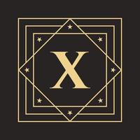 Creative Letter X Logo with Elegant and Stylish Luxury Concept. Initial Luxurious Logo Template vector