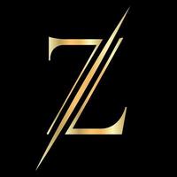 diseño inicial del logotipo de la letra z del monograma para la belleza, el signo real, el lujo y la moda, la plantilla vectorial de la empresa de spa vector