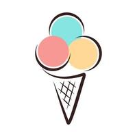 Ice cream icon logo design vector