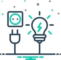 mix icon for electricity vector