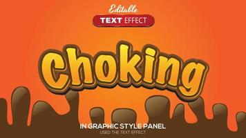 Prin3D editable text effect choking theme vector