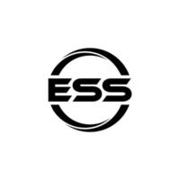 ESS letter logo design in illustration. Vector logo, calligraphy designs for logo, Poster, Invitation, etc.