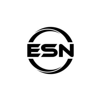 diseño del logotipo de la letra esn en la ilustración. logotipo vectorial, diseños de caligrafía para logotipo, afiche, invitación, etc. vector