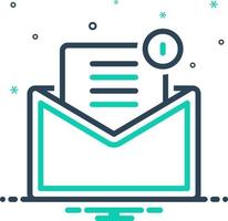 icono de mezcla para correo vector