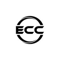 diseño del logotipo de la letra ecc en la ilustración. logotipo vectorial, diseños de caligrafía para logotipo, afiche, invitación, etc. vector