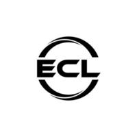 ECL letter logo design in illustration. Vector logo, calligraphy designs for logo, Poster, Invitation, etc.