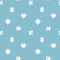 seamless jigsaw puzzle piece repeat pattern in blue background, flat vector illustration design