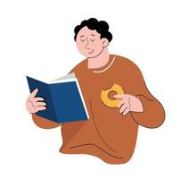 character people read book vector illustration