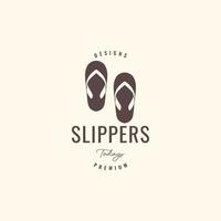 slippers relax walking healthcare holiday outfit hipster logo design vector icon illustration template