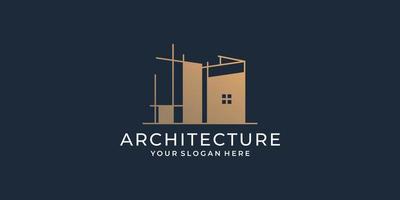 ilustración de vector de diseño de logotipo de arquitectura.