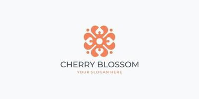 symbol Cherry blossom logo design vector template.