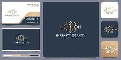 feminine Infinity beauty Logo design for cosmetic, skin care, fashion. vector