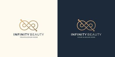 plantilla de logotipo de belleza infinita. logotipo creativo para cosmética, cuidado de la piel, moda. vector