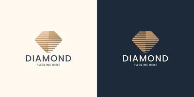 Diamond logo design with creative modern and elegant concept. vector