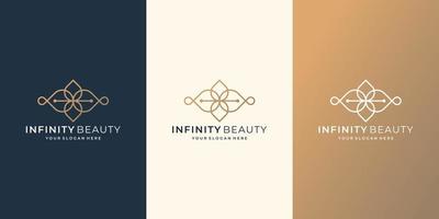 Infinity beauty Logo template. creative logo for cosmetic, skin care, fashion. vector