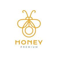 honey point pin map location bee store product line modern logo design icon illustration template vector