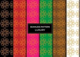 Seamless pattern set. Modern stylish texture colorfull. Regularly repeating geometric ornament. vector illustration