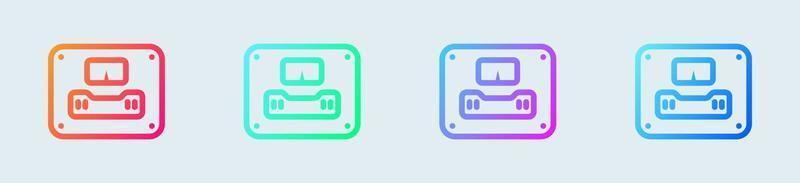 Weight scale line icon in gradient colors. Measurement signs vector illustration.