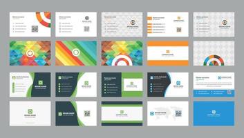 Creative clean business card template design. Name card design. Set of modern business card print templates vector