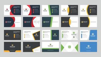 Creative clean business card template design. Name card design. Set of modern business card print templates vector