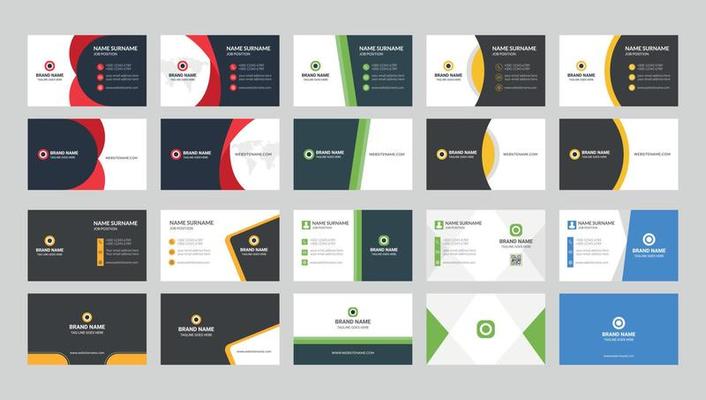Creative clean business card template design. Name card design. Set of modern business card print templates