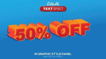 3D editable text effect bonus theme vector