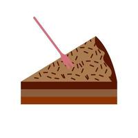 slice of cake icon vector