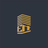 EN initial monogram real estate logo ideas vector