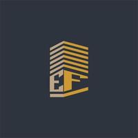 EF initial monogram real estate logo ideas vector