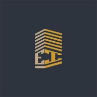 EI initial monogram real estate logo ideas vector