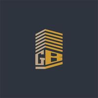 GB initial monogram real estate logo ideas vector