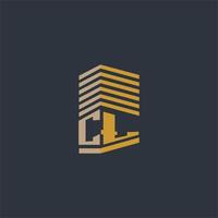 CL initial monogram real estate logo ideas vector