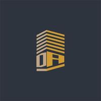 DA initial monogram real estate logo ideas vector