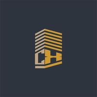 cx monograma inicial ideas de logotipo de bienes raíces vector