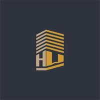 HW initial monogram real estate logo ideas vector