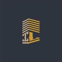 IL initial monogram real estate logo ideas vector