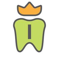 diseño de logotipo dental en el símbolo de la corona de la letra i. signo de logotipo de cuidado dental, diseño de logotipo de rey de dientes de clínica con plantilla de vector de lujo