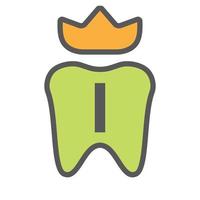 diseño de logotipo dental en el símbolo de la corona de la letra i. signo de logotipo de cuidado dental, diseño de logotipo de rey de dientes de clínica con plantilla de vector de lujo